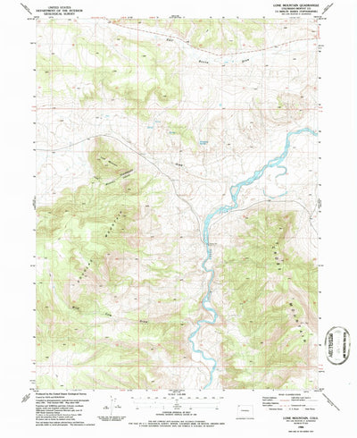 United States Geological Survey Lone Mountain, CO (1986, 24000-Scale) digital map