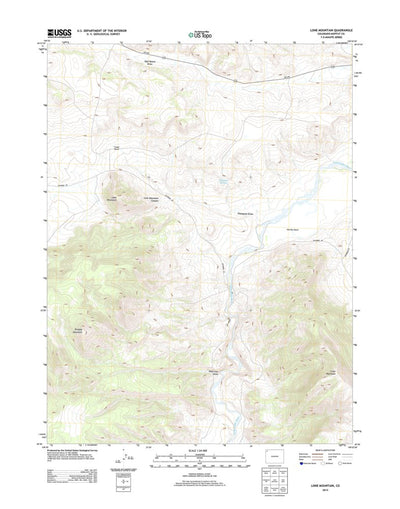 United States Geological Survey Lone Mountain, CO (2013, 24000-Scale) digital map