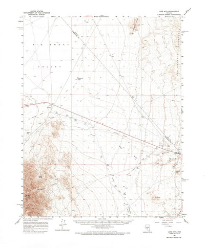 United States Geological Survey Lone Mountain, NV (1961, 62500-Scale) digital map