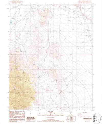 United States Geological Survey Lone Mountain, NV (1987, 24000-Scale) digital map