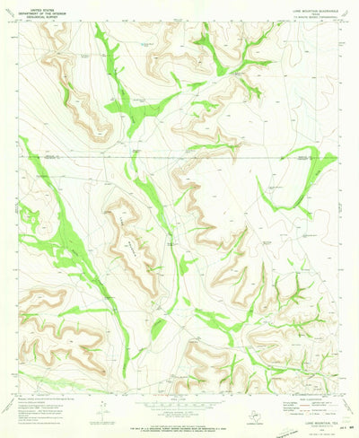 United States Geological Survey Lone Mountain, TX (1970, 24000-Scale) digital map
