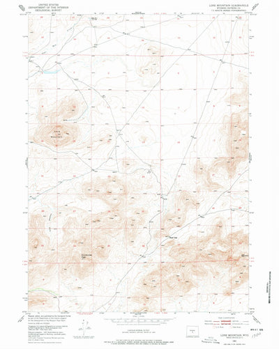 United States Geological Survey Lone Mountain, WY (1951, 24000-Scale) digital map