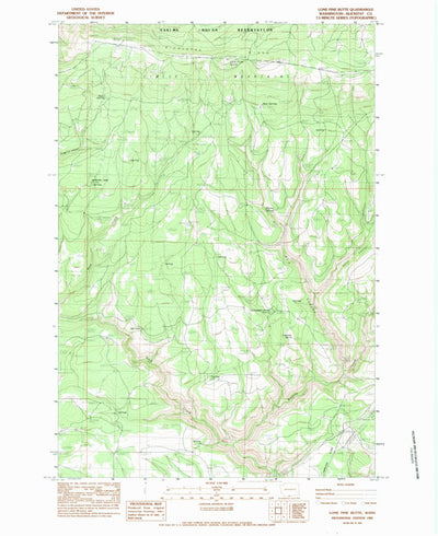 United States Geological Survey Lone Pine Butte, WA (1983, 24000-Scale) digital map