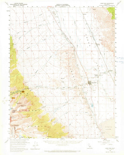 United States Geological Survey Lone Pine, CA (1958, 62500-Scale) digital map