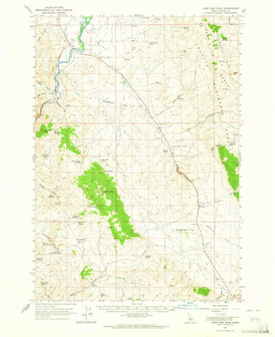 United States Geological Survey Lone Pine Peak, ID (1963, 62500-Scale) digital map