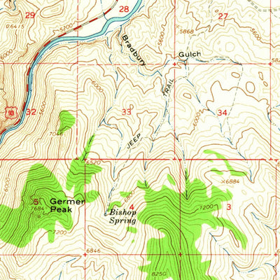 United States Geological Survey Lone Pine Peak, ID (1963, 62500-Scale) digital map