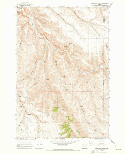 United States Geological Survey Lone Rock Creek, OR (1970, 24000-Scale) digital map