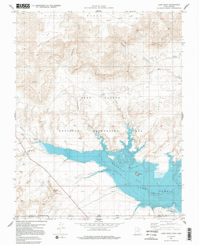 United States Geological Survey Lone Rock, UT-AZ (1981, 24000-Scale) digital map