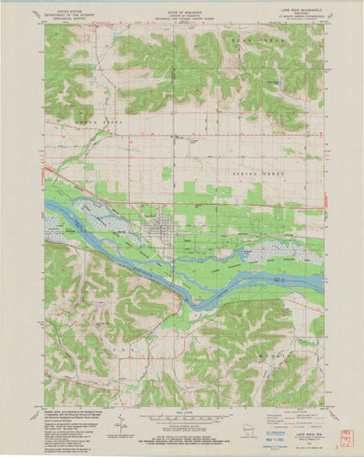 United States Geological Survey Lone Rock, WI (1983, 24000-Scale) digital map