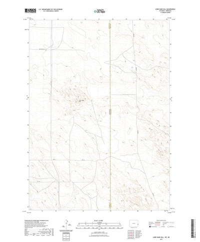 United States Geological Survey Lone Sand Hill, WY (2021, 24000-Scale) digital map