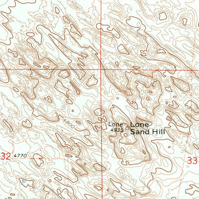 United States Geological Survey Lone Sand Hill, WY-NE (1978, 24000-Scale) digital map