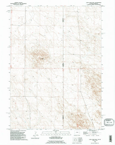 United States Geological Survey Lone Sand Hill, WY-NE (1990, 24000-Scale) digital map
