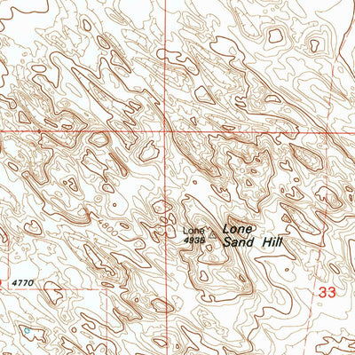 United States Geological Survey Lone Sand Hill, WY-NE (1990, 24000-Scale) digital map