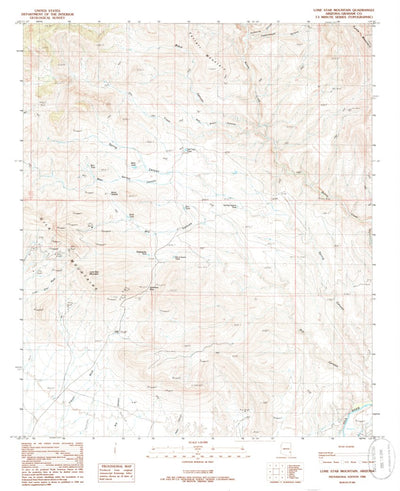 United States Geological Survey Lone Star Mountain, AZ (1985, 24000-Scale) digital map