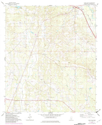 United States Geological Survey Lone Star, MS (1974, 24000-Scale) digital map