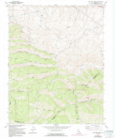 United States Geological Survey Lone Tree Creek, CA (1955, 24000-Scale) digital map