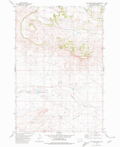 United States Geological Survey Lone Tree Creek, MT (1980, 24000-Scale) digital map
