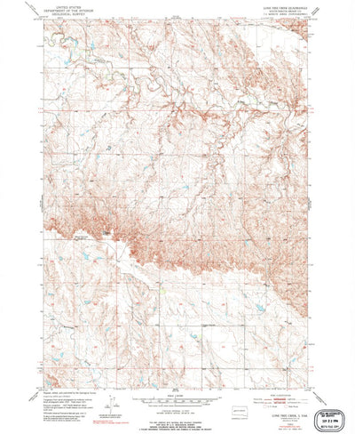 United States Geological Survey Lone Tree Creek, SD (1953, 24000-Scale) digital map