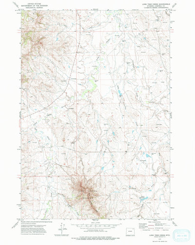 United States Geological Survey Lone Tree Creek, WY (1972, 24000-Scale) digital map