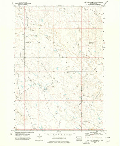 United States Geological Survey Lone Tree Draw East, SD (1973, 24000-Scale) digital map