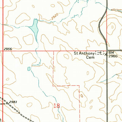 United States Geological Survey Lone Tree Draw East, SD (1973, 24000-Scale) digital map