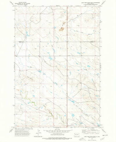 United States Geological Survey Lone Tree Draw West, SD (1973, 24000-Scale) digital map