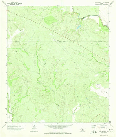United States Geological Survey Lone Tree Hill, TX (1971, 24000-Scale) digital map