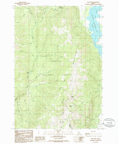 United States Geological Survey Lone Tree, ID (1985, 24000-Scale) digital map