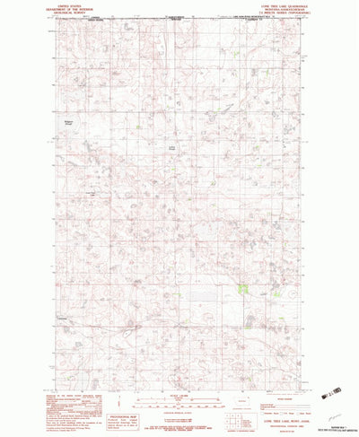 United States Geological Survey Lone Tree Lake, MT (1983, 24000-Scale) digital map