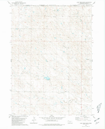 United States Geological Survey Lone Tree Ranch, NE (1980, 24000-Scale) digital map