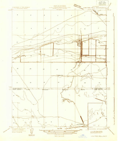 United States Geological Survey Lone Tree Well, CA (1932, 31680-Scale) digital map