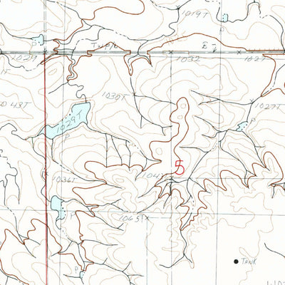 United States Geological Survey Lone Well Creek East, SD (1982, 24000-Scale) digital map