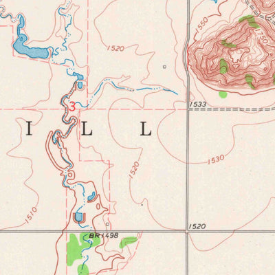 United States Geological Survey Lone Wolf, OK (1964, 24000-Scale) digital map