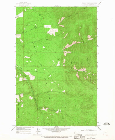 United States Geological Survey Loneman Creek, MT (1964, 24000-Scale) digital map