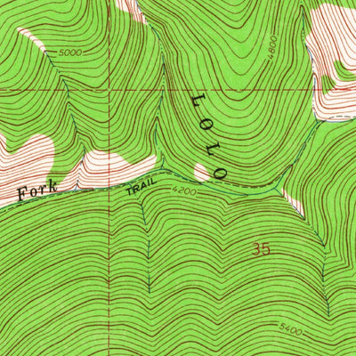 United States Geological Survey Loneman Creek, MT (1964, 24000-Scale) digital map