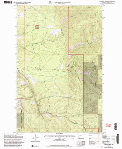 United States Geological Survey Loneman Creek, MT (1999, 24000-Scale) digital map