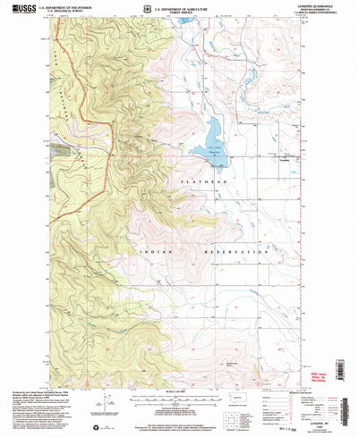 United States Geological Survey Lonepine, MT (1999, 24000-Scale) digital map