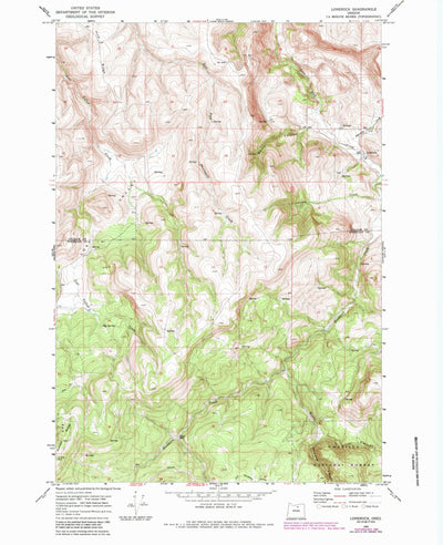 United States Geological Survey Lonerock, OR (1969, 24000-Scale) digital map