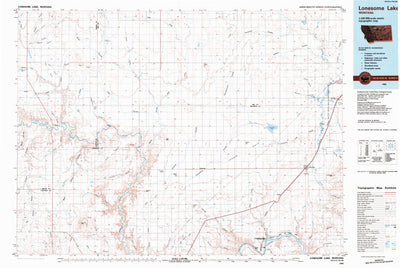 United States Geological Survey Lonesome Lake, MT (1984, 100000-Scale) digital map