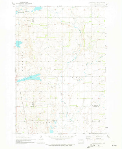 United States Geological Survey Lonesome Lake, SD (1970, 24000-Scale) digital map