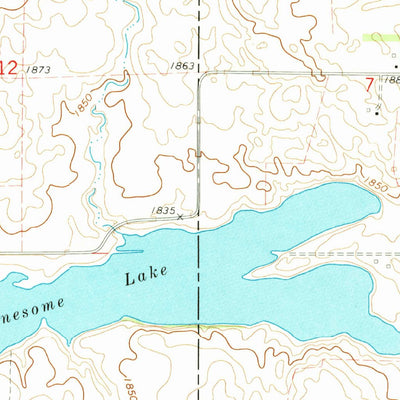 United States Geological Survey Lonesome Lake, SD (1970, 24000-Scale) digital map