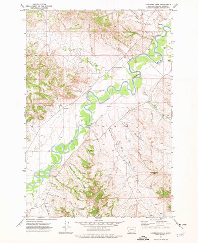 United States Geological Survey Lonesome Peak, MT (1973, 24000-Scale) digital map