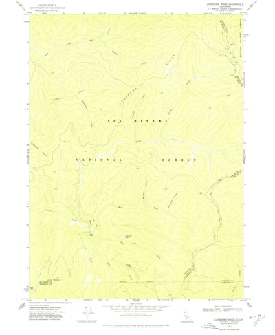 United States Geological Survey Lonesome Ridge, CA (1974, 24000-Scale) digital map