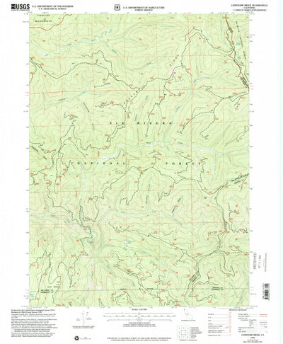 United States Geological Survey Lonesome Ridge, CA (1997, 24000-Scale) digital map