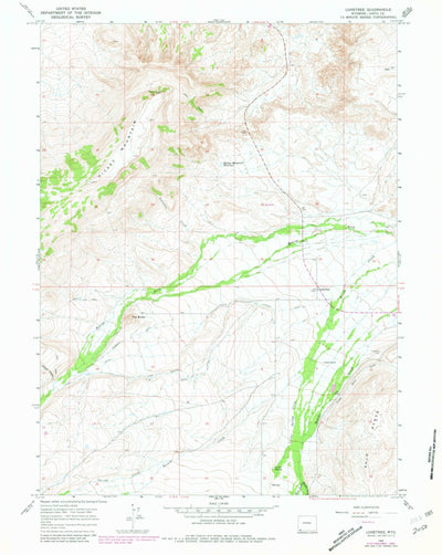 United States Geological Survey Lonetree, WY (1964, 24000-Scale) digital map