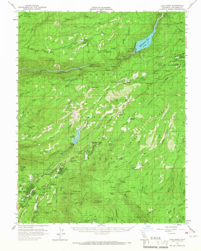 United States Geological Survey Long Barn, CA (1956, 62500-Scale) digital map