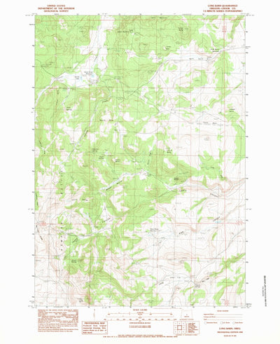 United States Geological Survey Long Barn, OR (1983, 24000-Scale) digital map