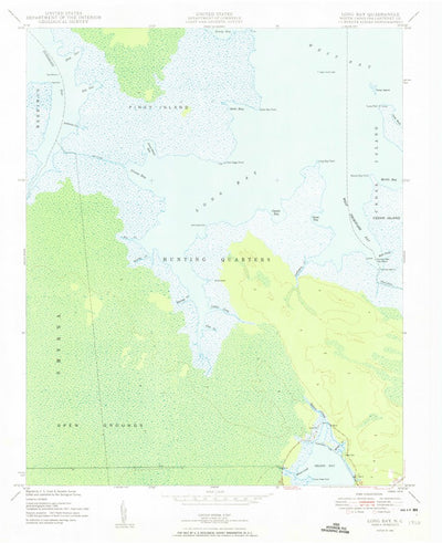 United States Geological Survey Long Bay, NC (1950, 24000-Scale) digital map