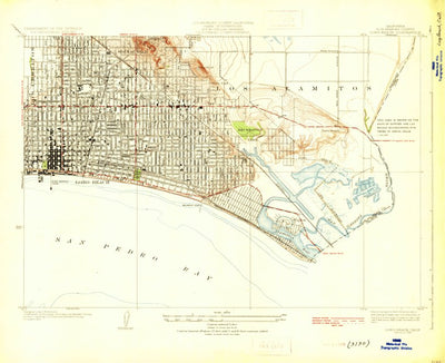 United States Geological Survey Long Beach, CA (1925, 24000-Scale) digital map