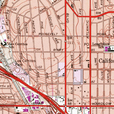 United States Geological Survey Long Beach, CA (1964, 24000-Scale) digital map